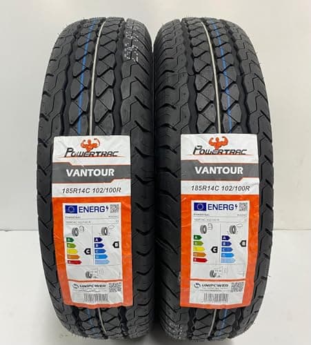 Image of 2 X 185 14C 185 14 102/100R 8PR COMMERCIAL VAN 185/80R14C M+S AMAZING C & B RATED LABELS TYRES