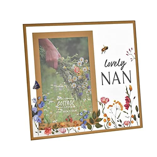 Image of Floral Glass Photo Frame 4' x 6' - Nan