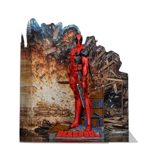 Image of McFarlane New Mutants Comic Book Number 98 Deadpool Figure 1:10 Scale 18cm Includes Collector's Card, Bizak (64384766)