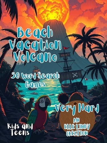 Image of Beach Vacation Volcano: Extreme Word Search Puzzle Book Very Hard for Kids and Teens (Kindle Scribe Only)