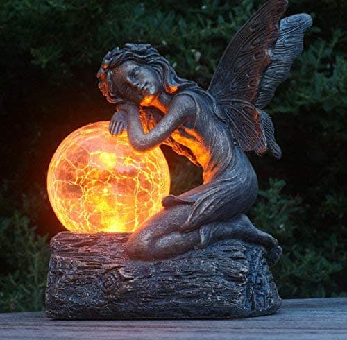 Image of Felicity Solar Fairy - 19cms Tall Garden Fairy Ornament/Statue …