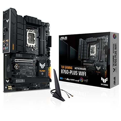 Image of Asus TUF Gaming B760-PLUS WiFi, Intel 12th and 13th Gen, LGA 1700 ATX Motherboard, PCIe 5.0, 3xPCIe 4.0 M.2 Slots, DDR4, 2.5Gb LAN - Black