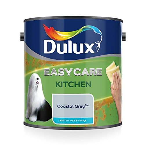 Image of Dulux Easycare Kitchen Matt Emulsion Paint For Walls And Ceilings - Coastal Grey 2.5 Litres