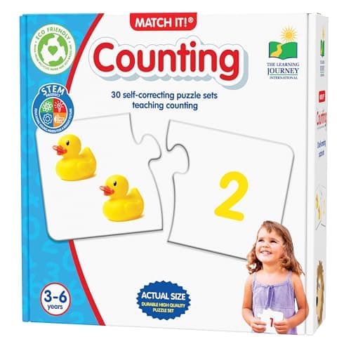 Image of The Learning Journey Match It - Counting Memory Game For Kids - Helps Interactive Child Development, Problem-Solving and Counting Skills - Includes 30 Self-Correcting Puzzle Sets - For 4+ Years