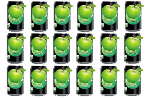 Image of Fizzy Soft Drink Cans 330ml – Assorted Sugar Free Flavours – Refreshing Carbonated Beverage Pack – Tng (24, Apple)