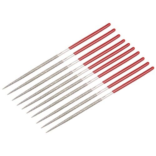 Image of Sourcingmap 10pcs Round Diamond Needles File 2mm x 100mm 150 Grit for Metal Glass Wood Stone Grinding Polishing Engraving