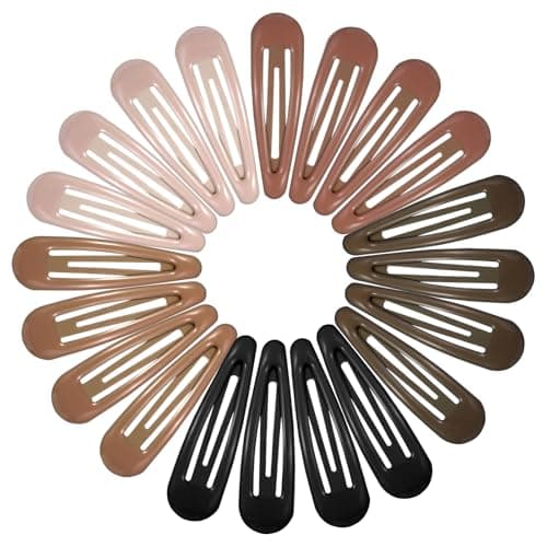 Image of YUXIANLB 20Pcs Metal Snap Hair Clips Accessories, Water Drop No Slip Barrettes, Heavy Coated Small Clips For Thick And Thin Fine Hair (5 Colors)