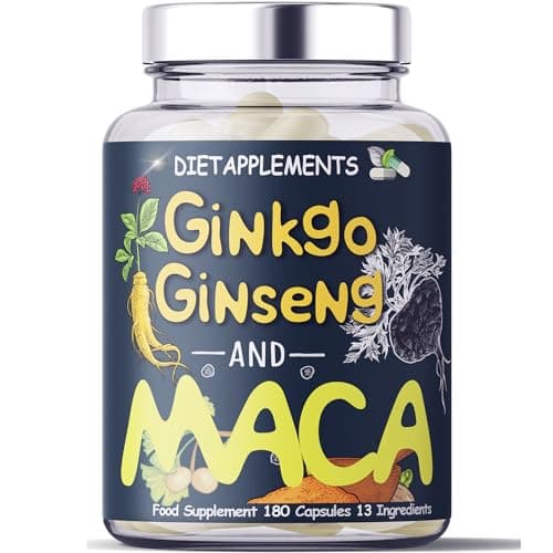 Image of Advanced Hormone & Energy Complex: Maca Root 4000mg, Ginkgo Biloba, Korean Red Ginseng - 4256mg - Vegan Capsules - Vitamins D3, E, B5, B6, B12, A, K, Zinc, Folic Acid, Selenium. UK made, GMP Certified