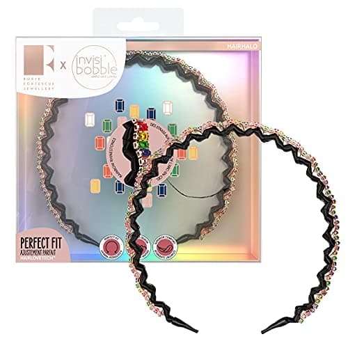 Image of Invisibobble Hairhalo "Trendy Treasure" Headband, 1 x Adjustable Headband, Crystal Stone, Colourful Girls & Women, Hair-Gentle & Comfortable, Limited Collection Rosie Fortescue