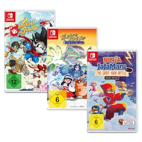 Image of ININ Pocky & Rocky Reshrined + Ninja JaJaMaru + Jitsu Squad - Japanese Mythology Bundle - Nintendo Switch