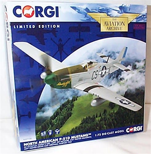 Image of corgi aviation archive north american P-51D mustang daddy's girl ray wetmore east wretham norfolk 1945 aircraft 1.72 scale limited edition diecast model