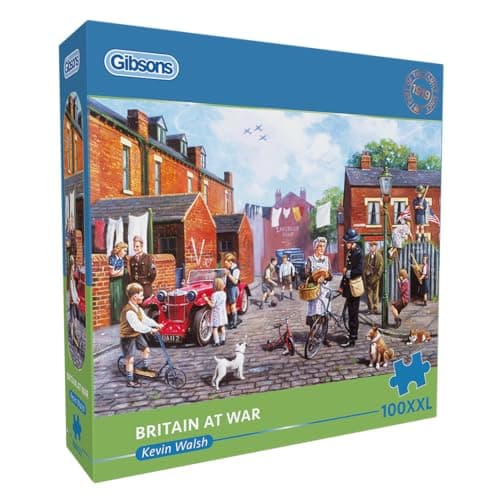 Image of Gibsons Britain at War 100XXL Piece Jigsaw Puzzle | Nostalgic Jigsaw Extra Large Piece Puzzle for Adults Teens | Sustainable Premium 100% Recycled Board Great Gift Gibsons Games