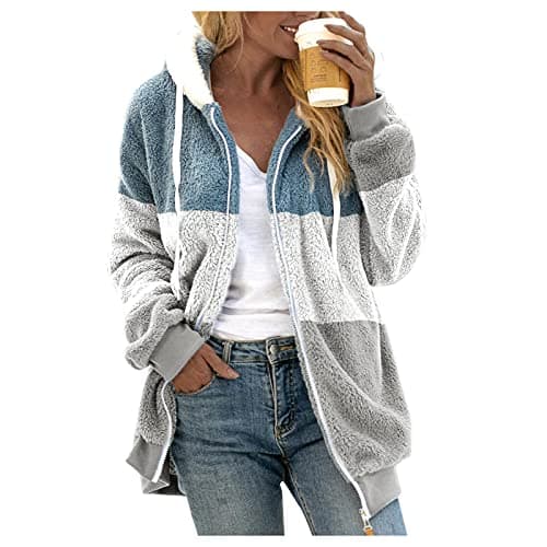 Image of Womens Zip Up Hoodie Longline Hoodie Ladies Fleece Full Zip Hoodie Christmas Hoodies for Women Uk One Direction Hoodie Women Womens Casual Hoodie Sweatshirts Light Purple Snuggle Blanket Hoodie