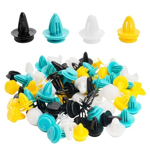 Image of 80 PcsCar Trim Clips Plastic Fasteners,Universal Car Panel ClipsCar Body Trim ClipsAuto Retainer Fastener Rivets for Cars Vehicles Fender Interior Doors Trims Panels Bumper Car Retainer Clip(4 Size)