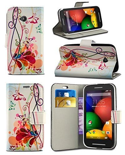 Image of London Gadget Store New Printed Wallet Case Cover Creative Fresh Pattern Design with Integrated Stand for HTC Desire 320 - Summer Butterfly