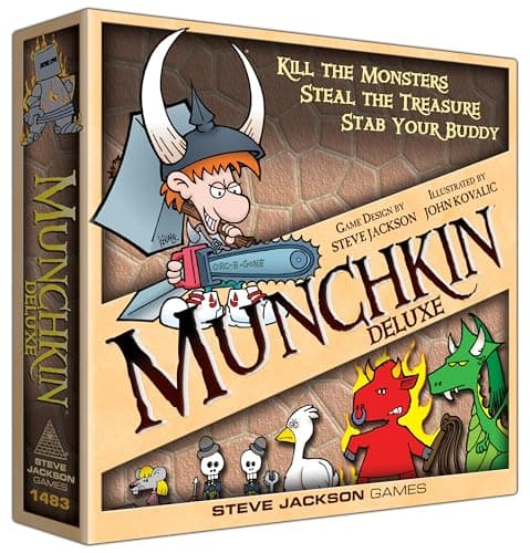 Image of Steve Jackson Games | Munchkin: Deluxe | Board Game | Ages 14+ | 1-4 Players | 30-120 Minute Playing Time