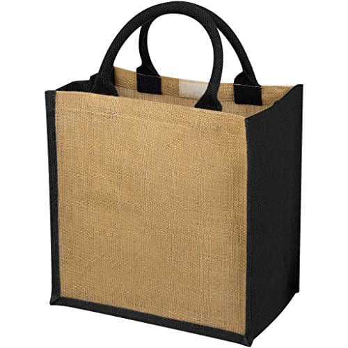 Image of Bullet Chennai Jute Gift Tote (Pack of 2) (30 x 19 x 30cm) (Natural/Solid Black)