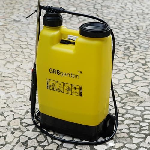 Image of Gr8 Garden 12 Litre Backpack Manual Pressure Sprayer With Lance Portable Garden Patio Chemical Weed Killer Pest Control Bottle Knapsack