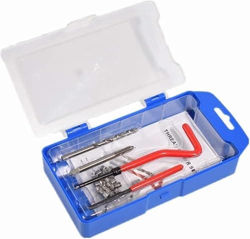 Image of Alltooetools M5 X 0.8mm Thread Repair Tool Kit, Metric Helicoil Kit with HSS Drill Bit, 20PC Wire Thread Inserts