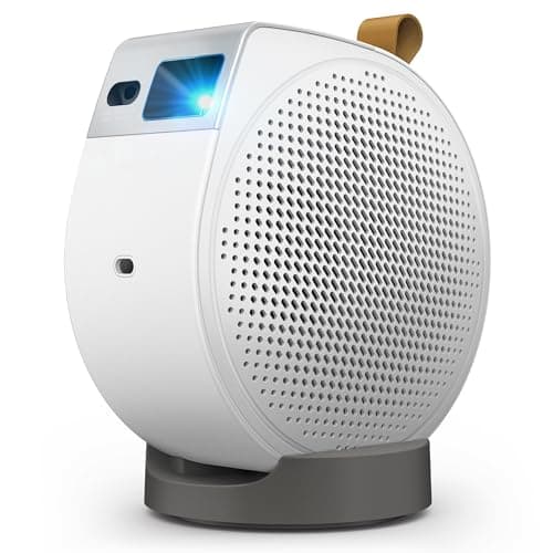 Image of BenQ GV50 1080p Laser Portable Ceiling Projector with Tripod Base | Rotating Angle Projection | 500 Lumen | 18W Bass Bluetooth Speaker | Google TV with Netflix | Chromecast & AirPlay | Autofocus