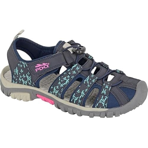 Image of PDQ L659 Toggle Touch Fastening Sports Trail Sandals - Navy - 6 UK