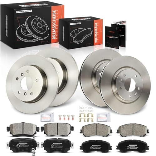 Image of Frankberg Brake Kit incl. 4x Brake Disc + 8x Brake Pad Front Rear Compatible with Qashqai II SUV J11 J11 1.2L-1.8L 2013-2025 Replace# D40604CA0A, D10604EA0A