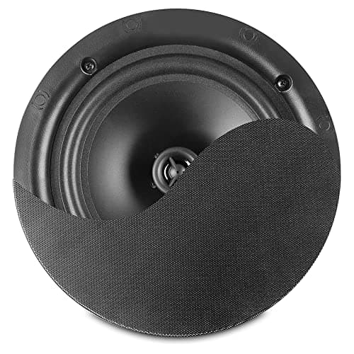 Image of Power Dynamics NCSP6B Black Commercial Ceiling Speaker - 100V Low Profile 6.5" 2-Way Coaxial 30W Compact Audio for Restaurants & Offices