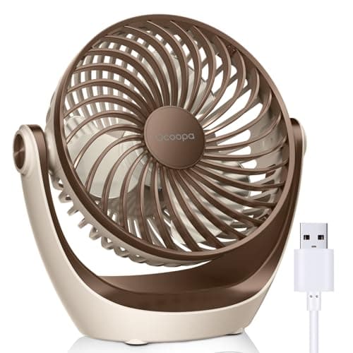Image of OCOOPA USB Desk Table Fan with Strong Airflow & Quiet Operation, Portable Cooling Fan Speed Adjustable 360°Rotatable Head for Home Office Bedroom Table and Desktop