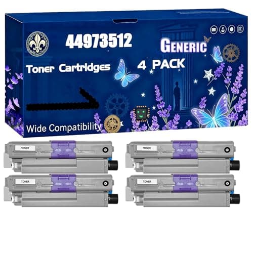 Image of 44973512 Toner Cartridges Compatible for Okidata OKI ES3452 MFP ES5431 ES5462 Printers, Black High Yield 7000 Pages Printer Accessories (4 Pack Black)