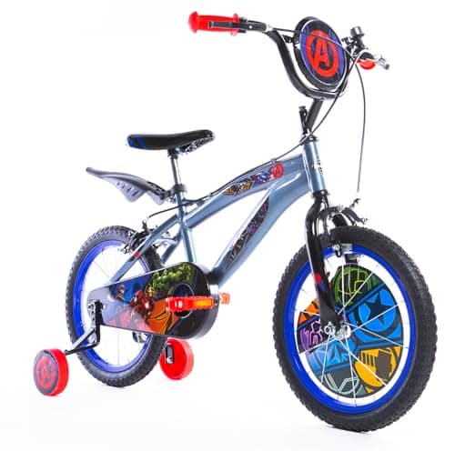 Image of Huffy Marvel Avengers Boys Old Kids ft Hulk Iron Man Thor Captain America,Grey,16 Inch Bike 4-6 Years