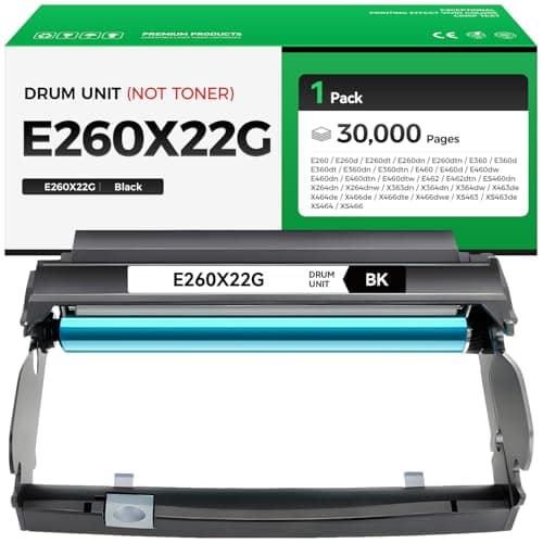 Image of E260X22G Imaging Unit (Not Toner) High Yield Replacement for Lexmark E260X22G Drum Unit Compatible with E260 E360 E460 E462 E260d E260dn E260dt E260dtn E360d E360dn E460d E460dw E462dtn Laser Printer