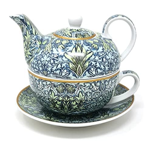 Image of Lesser & Pavey Snakehead Tea for One with Matching Cup & Saucer | 600ml Capacity Luxury Teapot Ideal for Home, Office & Outdoor | Without Tea Strainer | Elegant Gift Alternative to Glass Tea Pot