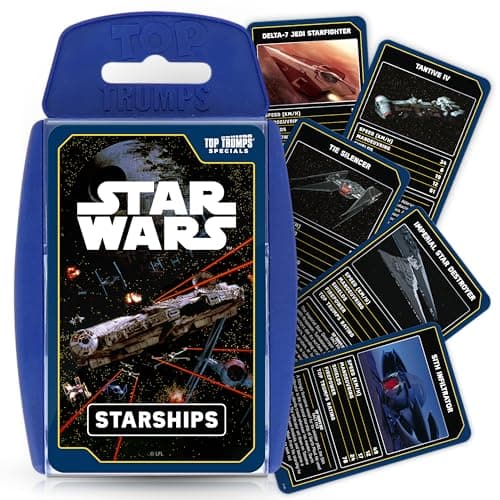 Image of Top Trumps Star Wars Starships Classics Card Game, Play With The Rebel X-Wing, The Imperial Star Destroyer And The Fulminatrix, Educational 2 Plus Players Makes A Great Gift Ages 6 Plus