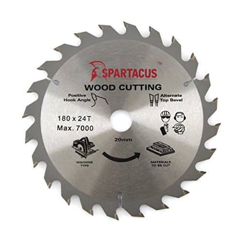 Image of Spartacus Wood Cutting Circular Saw Blade 180mm x 20mm Bore 24 Teeth