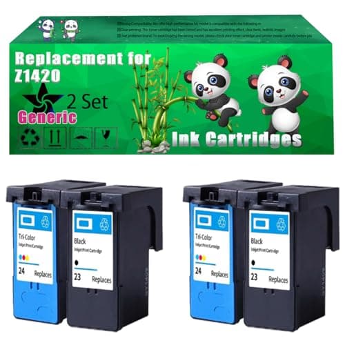 Image of Replacement Z1420 Ink Cartridges Compatible for Lexmark X3530 X3550 X4350 X4500 X4530 X4550 X5370 Z1400 Z1410 Z1420 Printers, Up to 1050 Pages, Vivid Colors, Contains Chip (2 Set)