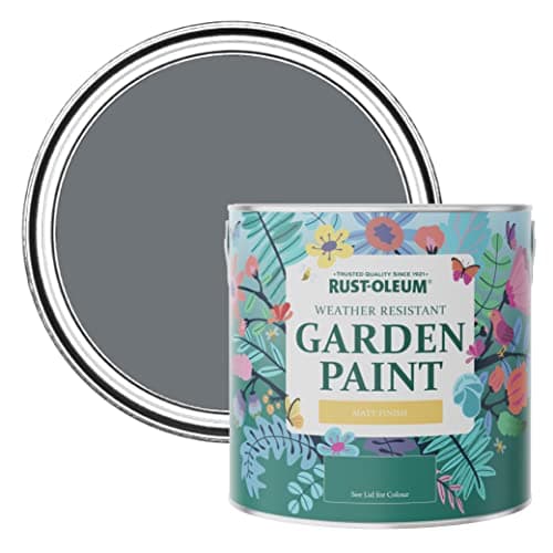 Image of Rust-Oleum Grey Mould-Resistant Garden Paint In Matt Finish - Marine Grey 2.5L