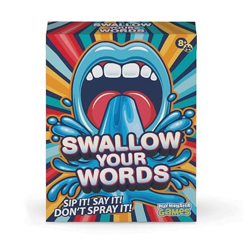 Image of PlayMonster Swallow Your Words | Can You Speak With Your Mouth Full Of Water? | Fun Family Game | Party Game | For Ages 8+
