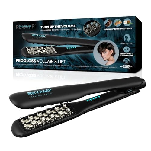 Image of Revamp Progloss Volume & Lift Ceramic Volumiser - Hair Styling Appliance with 4D Plate Design for Long-Lasting Lift & Volume - Auto Shut Off & Variable Heat Options