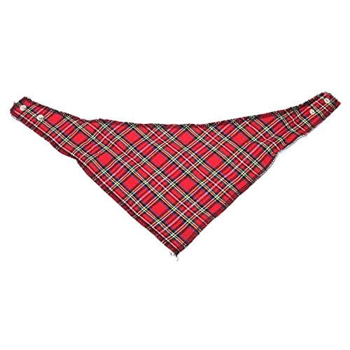 Image of Robelli 45cm Tartan Dog Bandana Collar - Red