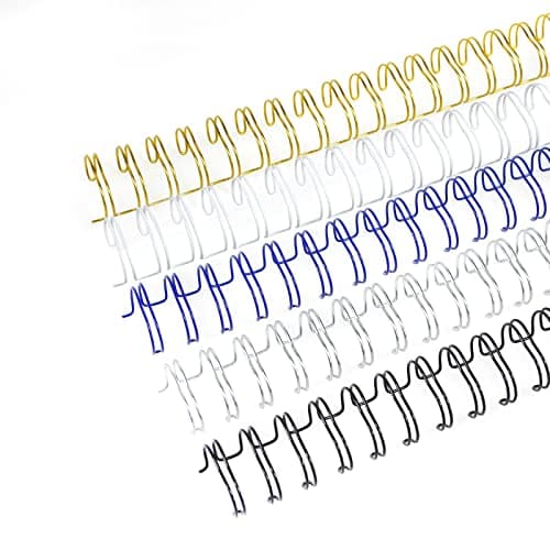 Image of RAYSON Wire Binding Spines, 23 Loops, 160 Sheets, 2:1 Pitch, 19 mm, A4, Mixed Colour, Pack of 50