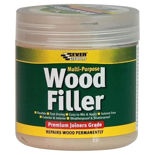 Image of Everbuild Multipurpose Wood Filler – Suitable for Indoor and Outdoor Use – Sandable – Dark Oak – 250ml