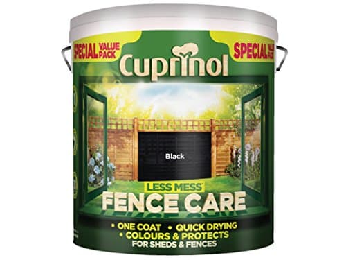 Image of Cuprinol LMFCBL6L Less Mess Fence Care Black 6 Litre, 6l