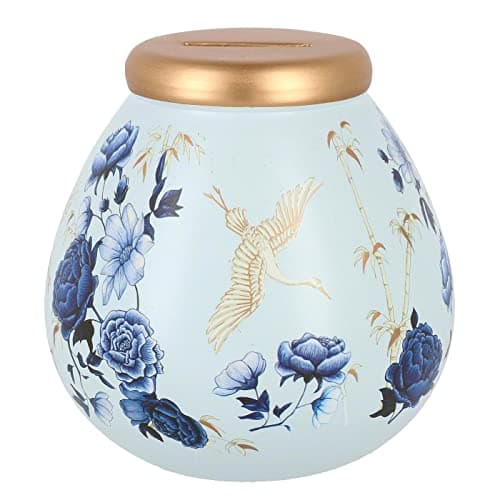Image of Pot Of Dreams Ceramic Money Pot Smash Money Box Savings Jar - Blue