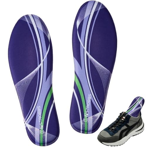 Image of 7STROBBS Cushion Memory Foam Insoles, Comfort Soft Inner Soles for Men Women, No Deform Replacement Insole for Trainer, Work Boot, Running, Walking Shoes Purple UK 7
