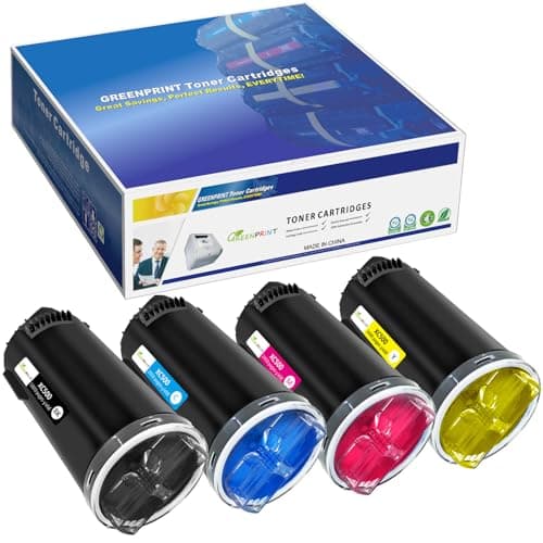 Image of 4 Colors Compatible Toner Cartridges for Xerox C500 C505 Series (Black Cyan Magenta Yellow) 5000 Pages for Black & 2400 Pages for C / M / Y for Xerox VersaLink C500 C505 Laser - Packaging May Vary