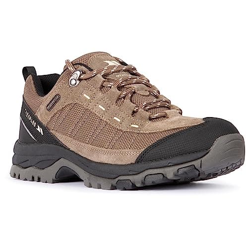 Image of Trespass Women's Low Cut Walking Shoes Scree B, Waterproof Breathable, Grip Soles, Lace Up, Cap Toe, Adult Women's Size