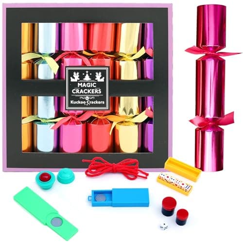 Image of Kuckoo Crackers - 6 x 12-inch Magic Game Christmas Crackers