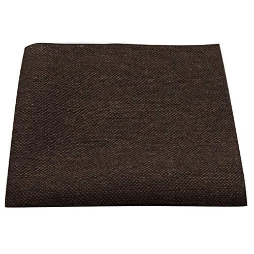 Image of King & Priory Highland Weave Cocoa Brown Pocket Square, Handkerchief