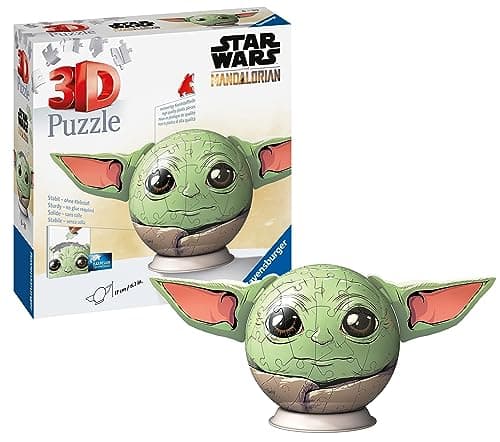 Image of Ravensburger Star Wars Mandalorian Grogu (with Ears) 3D Jigsaw Puzzle for Kids and Adults Age 6 Years Up - 72 Pieces - No Glue Required