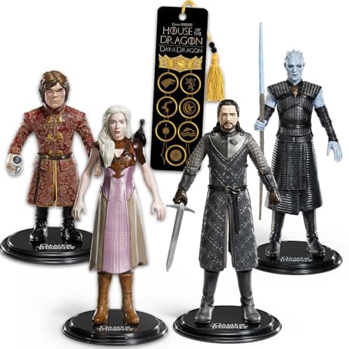 Image of Game of Thrones Collectible Figures Set - Bundle of 4 GoT Figures: Daenerys, Jon Snow, Night King, Tyrion Plus More | 7" Game of Thrones Toys